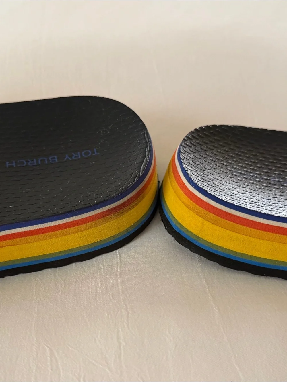 Tory Burch Rainbow Platform Flip Flops SZ 8